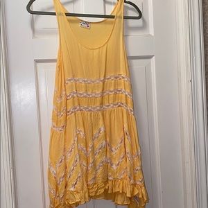 YELLOW FREE PEOPLE INTIMATELY DRESS